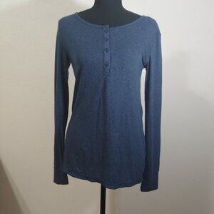 Tommy John Lounge Henley Long Sleeve Ribbed  Women Small